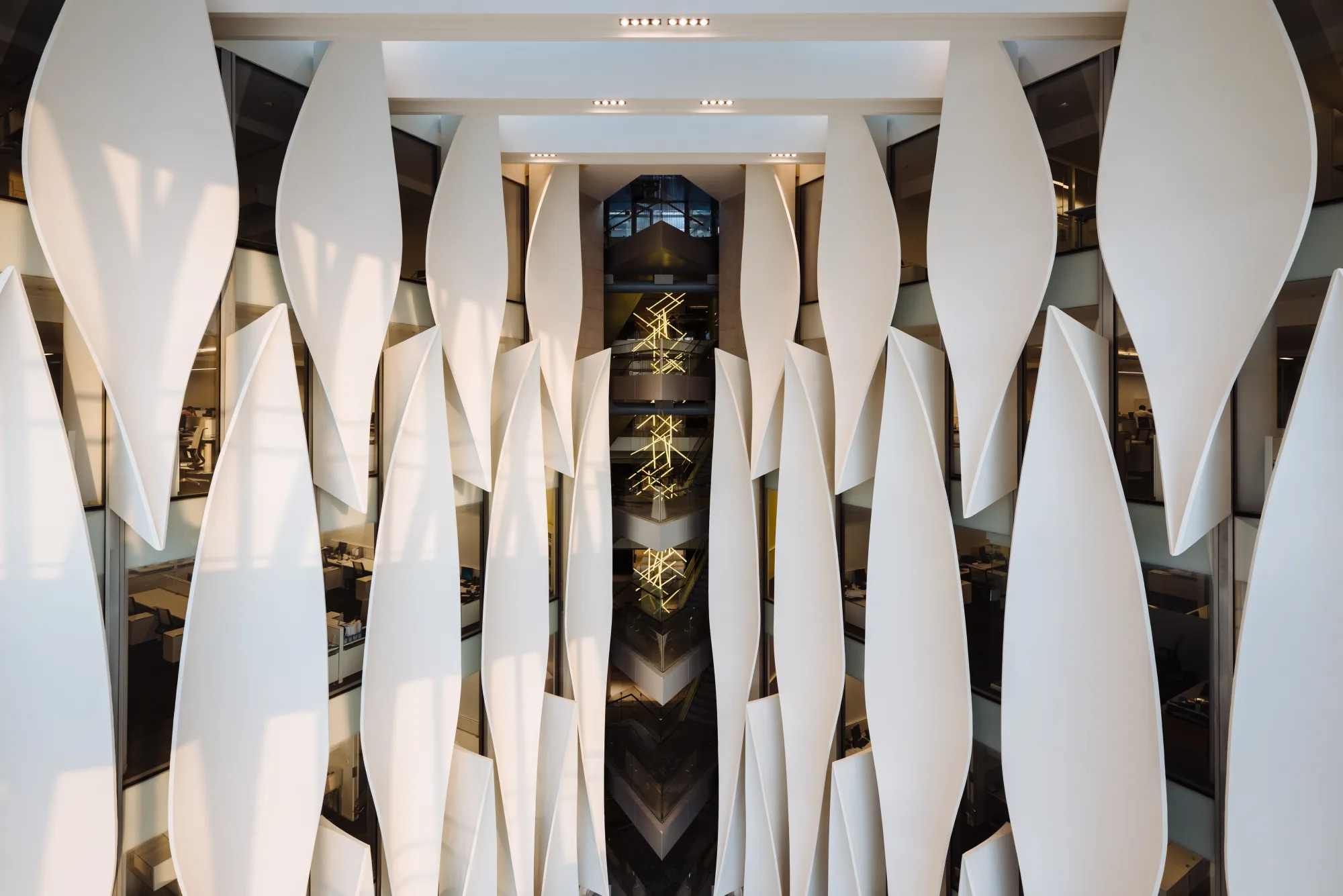 Architectural atrium formed with Al Banaon specialist products