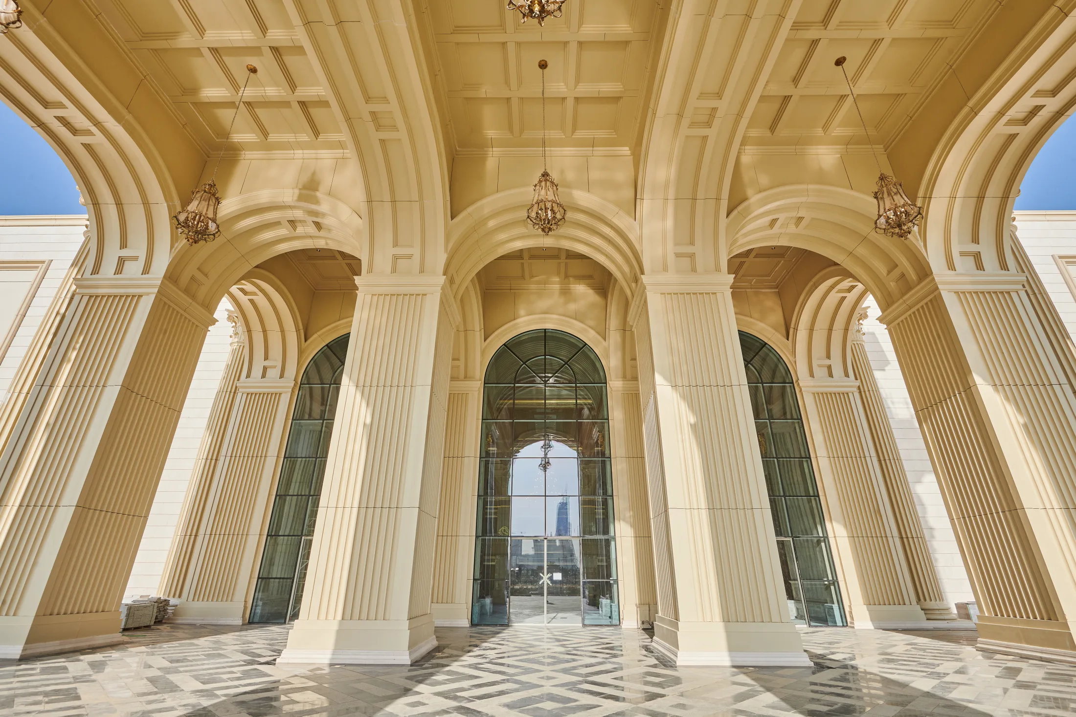 Classical GRC colonnade at the New Opera House in Egypt's New Administrative Capital